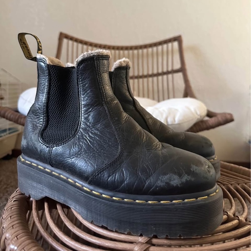 Dr. Martens Faux Leather Platform Boots